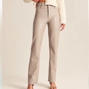Abercrombie & Fitch Tan Straight-Leg Women's Pants